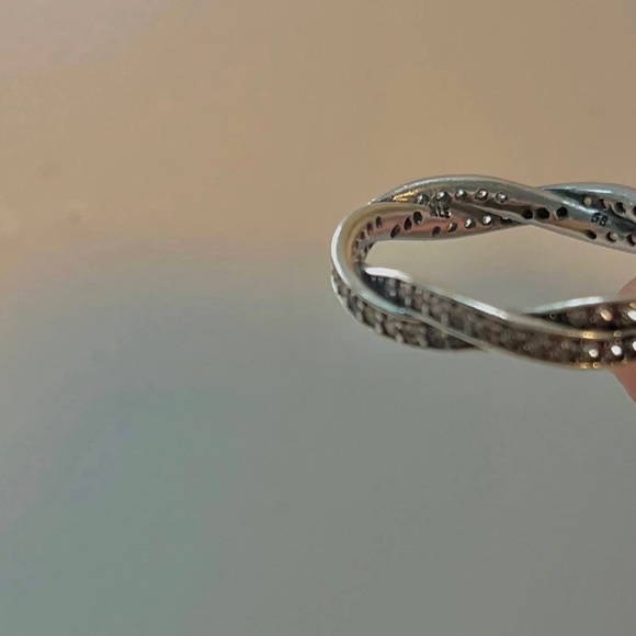 Pandora Sparkling Twisted Lines Ring - Picture 4 of 4